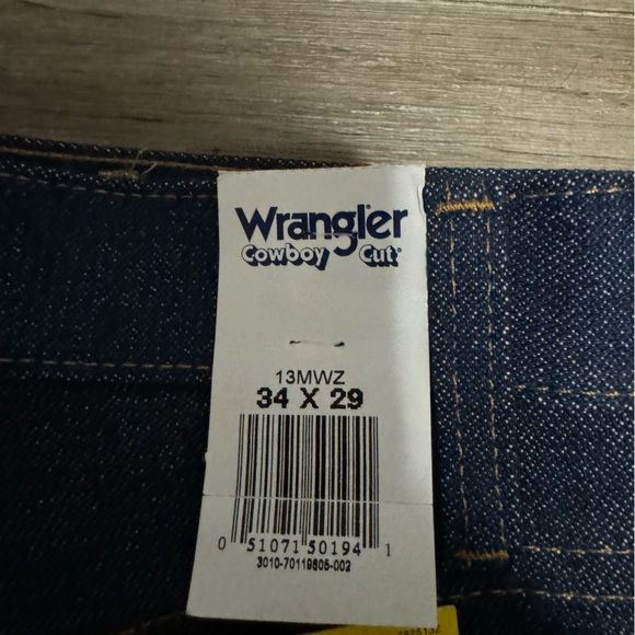 NEW with TAGS WRANGLER Cowboy Cut Original Fit Denim Jeans 13MWZ 34x29 - Picture 3 of 5